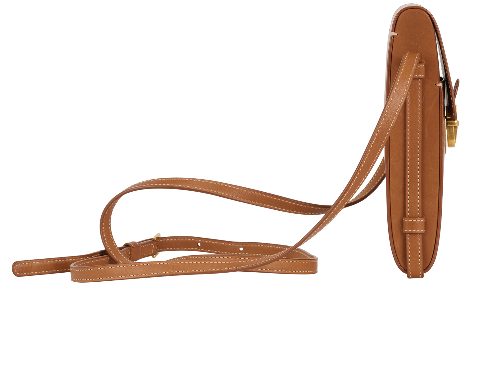 Phone Holder Crossbody, &pound;250, Handbags, Tan, Leather, Side view